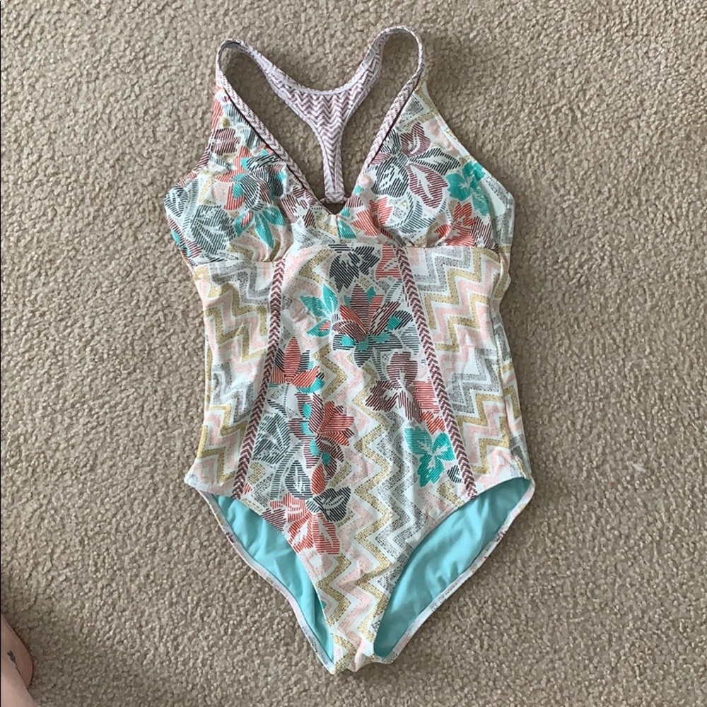 One piece multicolored bathing suit
